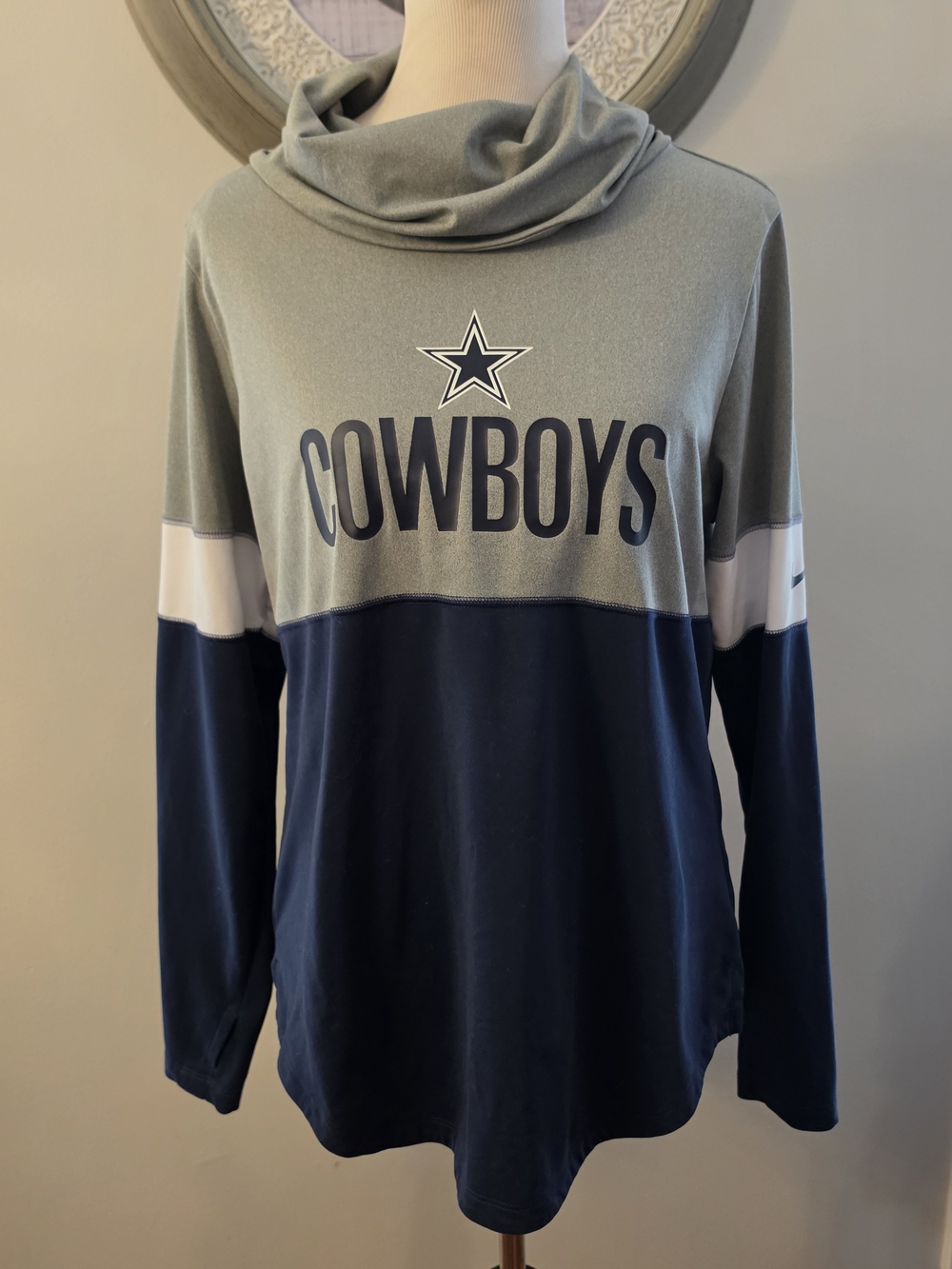 NFL Dallas Cowboys Gray & Navy Long Sleeve Top